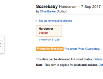 New Clive Barker Novel on the Way — Scarebaby!